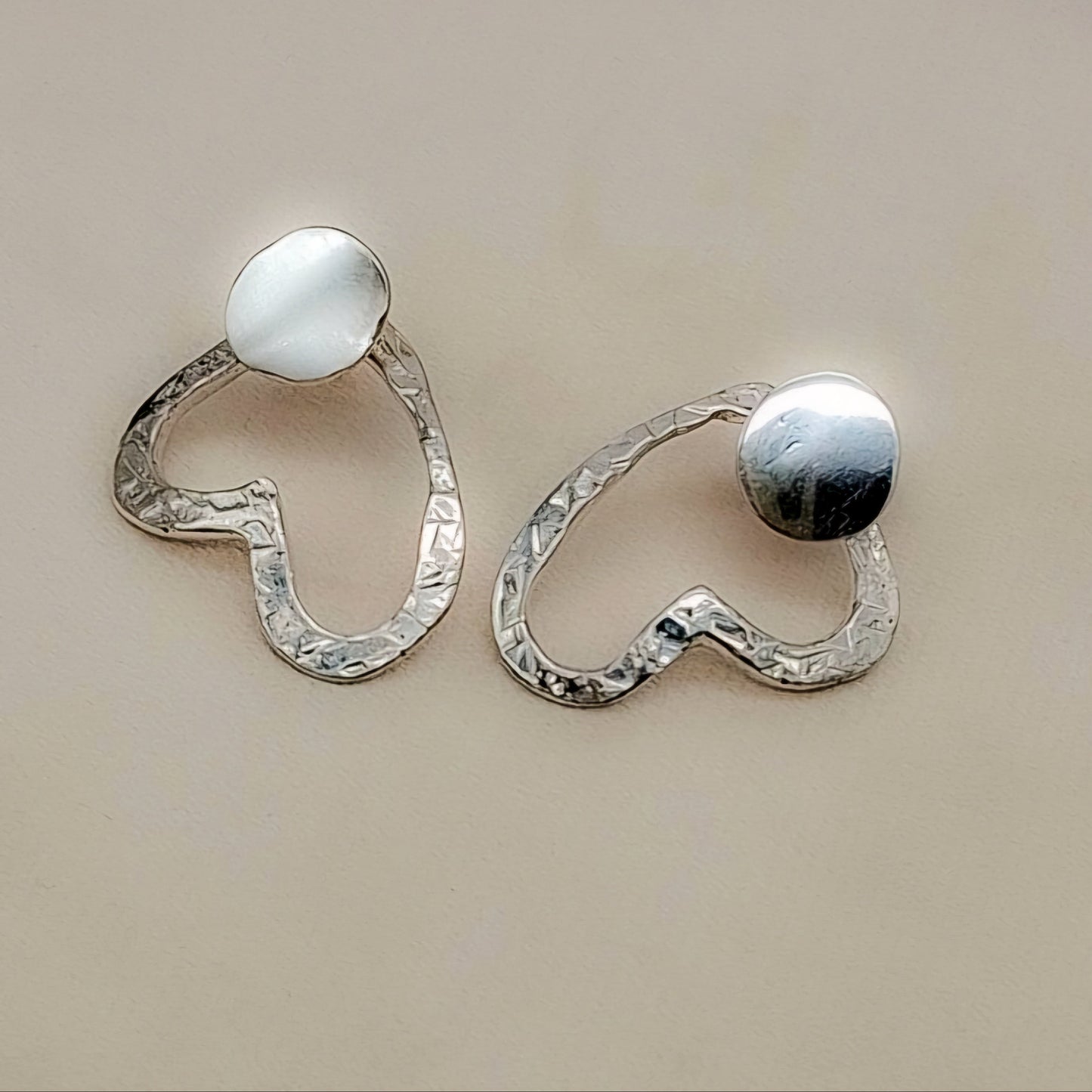 pendientes artesanales sin molde plata