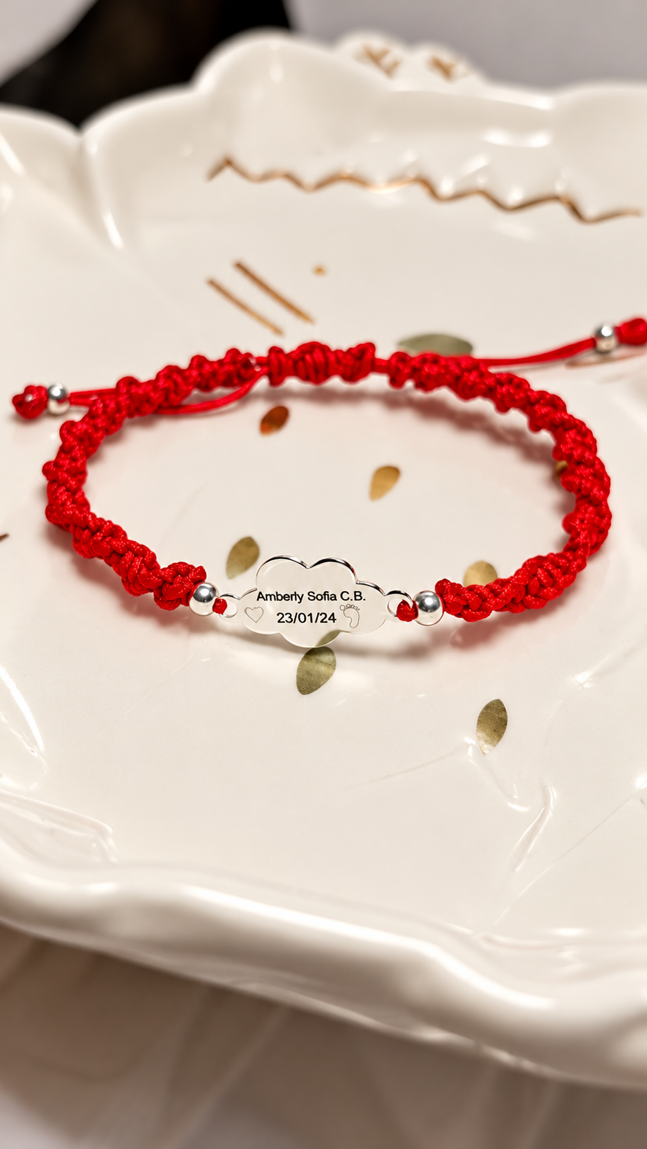 Pulsera Roja Personalizada con Plata de Ley 925
