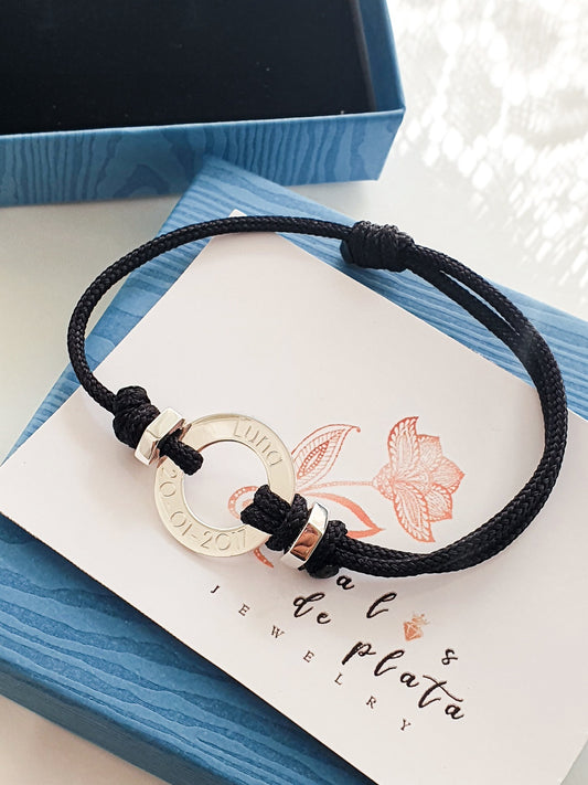 Anilla plana para grabar en Plata de Ley 925