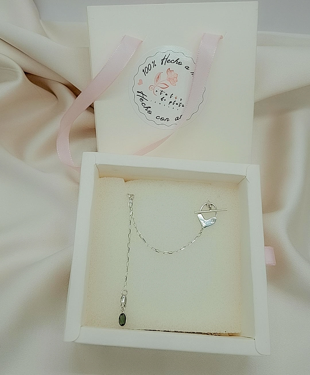 esencia, collares, collar y, plata925, minimalista, cierre frontal
