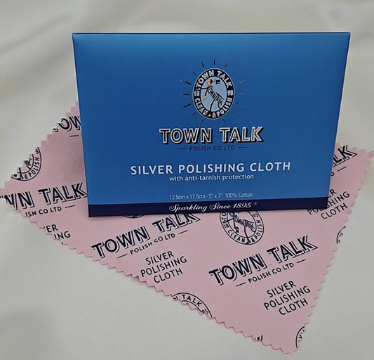 Paño de algodón pulido con plata, impregnado con un limpiador de plata y un agente antimanchas 