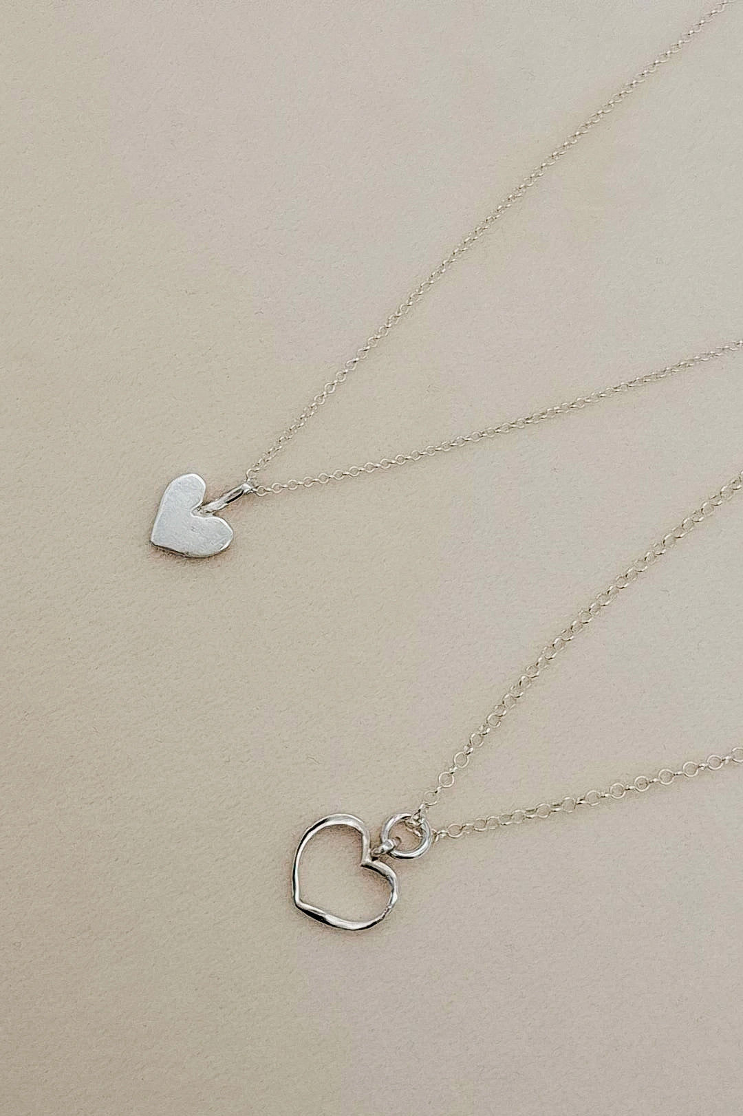 Collar Corazón Martillado | Plata 925