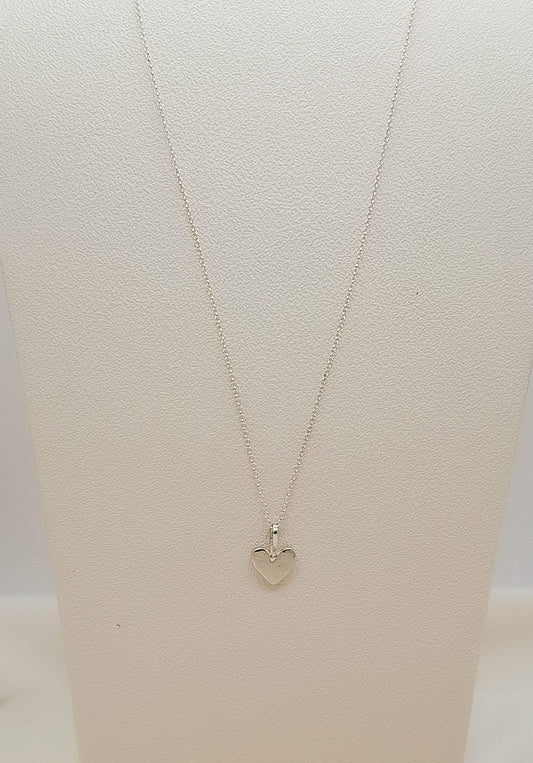 Collar Corazón Martillado – Plata de Ley