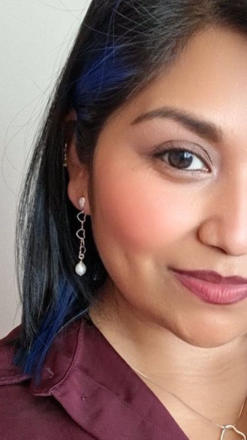 Pendientes “Susurro de Perla” – Plata de ley y perla cultivada