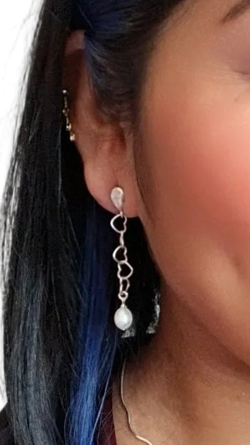 Pendientes “Susurro de Perla” – Plata de ley y perla cultivada