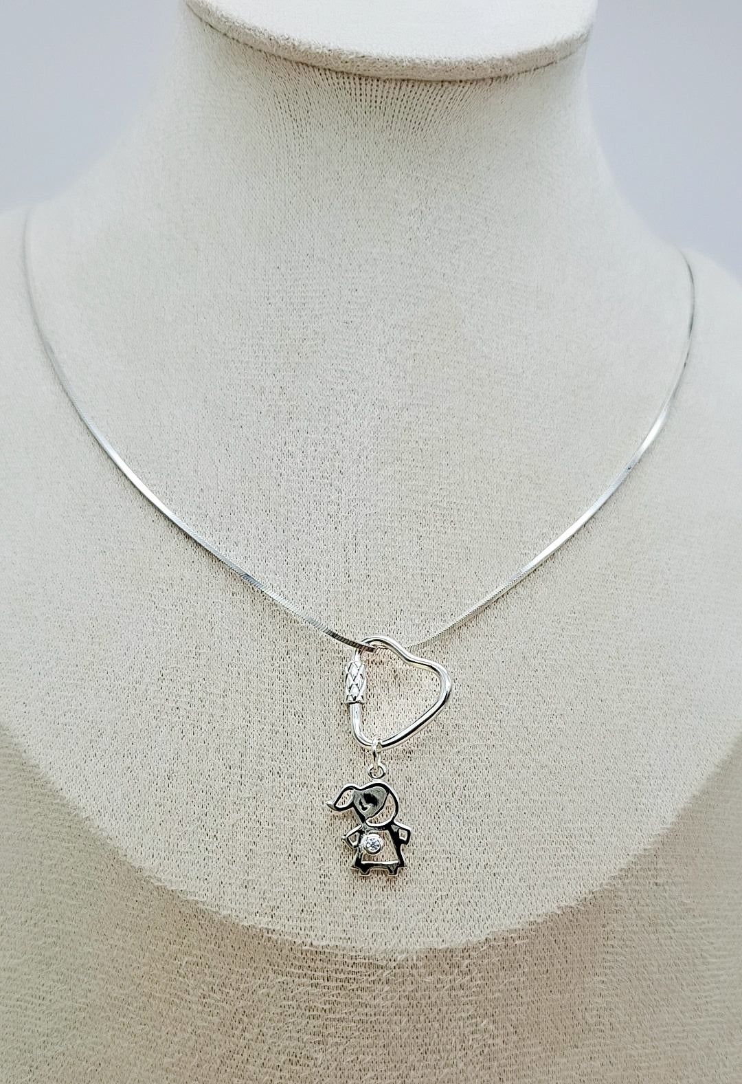 Collar Mamá & Pequeño – Plata Personalizable